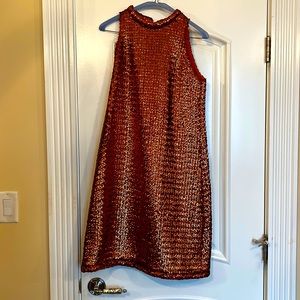 Vintage 1970s copper sequin dress